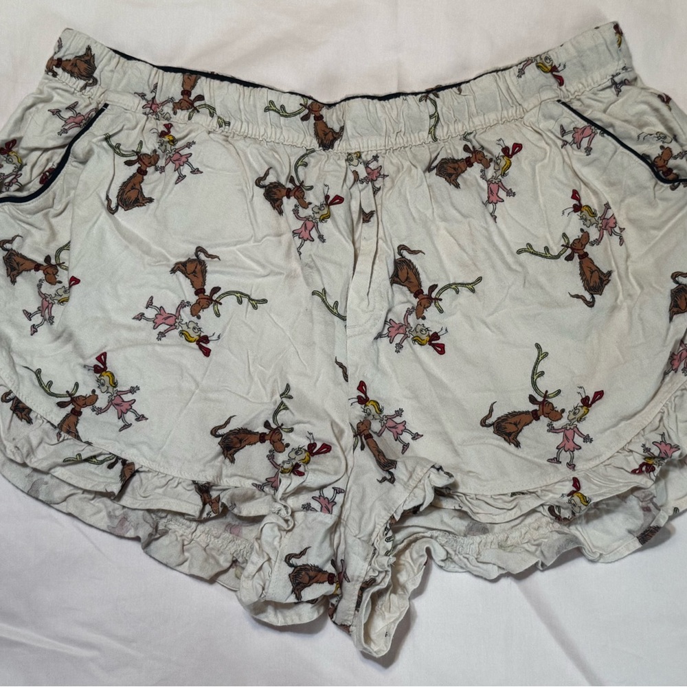 Aerie cindy lou who and max ruffle sleep shorts